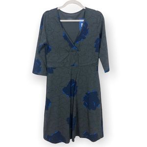 PATAGONIA Organic Cotton Grey Floral Dress Large